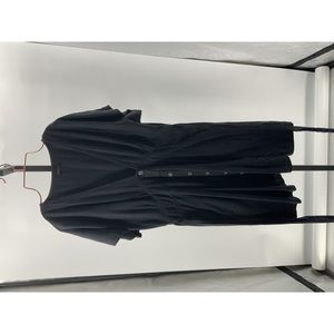 Quince Women's Vintage Wash Tencel Button Front Dress Washed Black M NEW